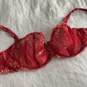 CHANTELLE Red Lace Underwire Bra